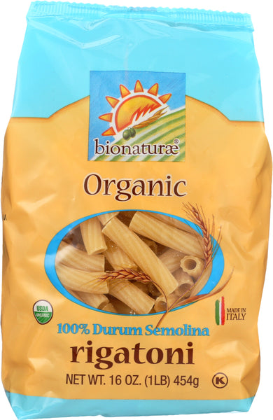 BIONATURAE: Organic Rigatoni Pasta, 16 oz