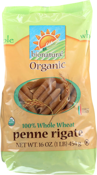 BIONATURAE: Organic Whole Wheat Penne Rigate Pasta, 16 oz