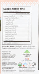 ORGANIC INDIA: Tulsi Masala Chai Tea, 18 Tea Bags, 1.33 oz