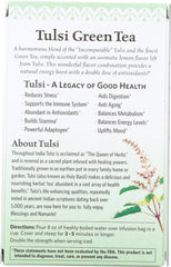 ORGANIC INDIA: Tulsi Green Tea, 18 Tea Bags, 1.21 oz