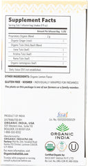 ORGANIC INDIA: Tulsi Lemon Ginger Tea, 18 Tea Bags, 1.27 oz