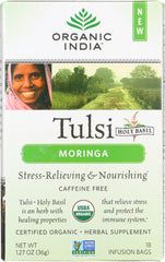 ORGANIC INDIA: Tea Tulsi Moringa, 18 bg