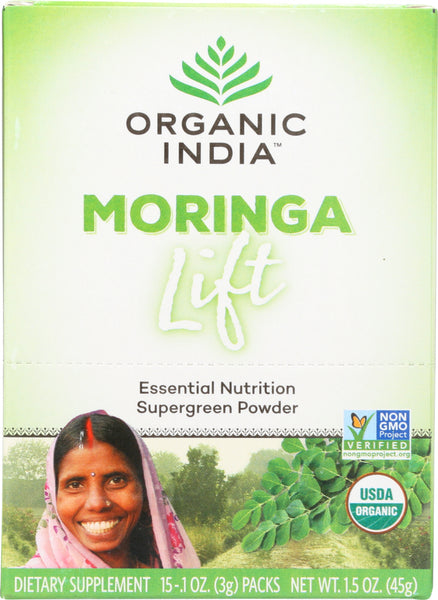 ORGANIC INDIA: Moringa Lift Powder, 15 pcs