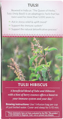 ORGANIC INDIA: Tea Hibiscus Infusion Tulsi, 18 bg