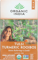 ORGANIC INDIA: Turmeric Rooibos Infusion Tea, 18 bg