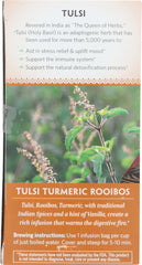 ORGANIC INDIA: Turmeric Rooibos Infusion Tea, 18 bg