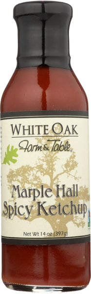 WHITE OAK FARM & TABLE: Marple Hall Spicy Ketchup Gluten Free, 14 oz