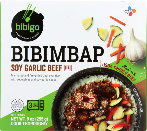 BIBIGO: Soy Garlic Beef Bibimbap, 9 oz