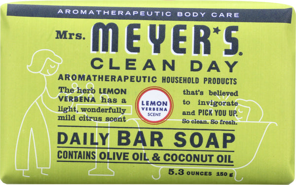 MRS MEYER'S CLEAN DAY: Daily Bar Soap Lemon Verbena, 5.3 oz