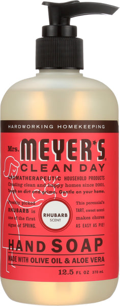 MRS. MEYER'S: Clean Day Liquid Hand Soap Rhubarb Scent, 12.5 oz