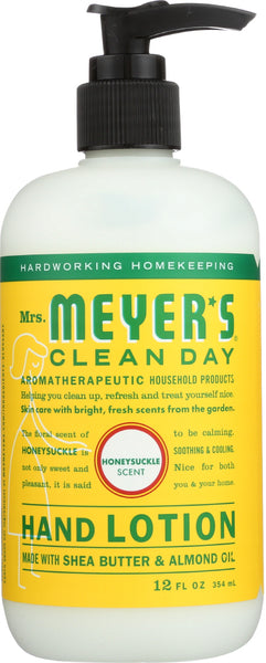 MRS MEYERS CLEAN DAY: Lotion Hand Honeysuckle, 12 fo