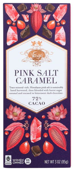 Vosges Haut: Pink Himalayan Crystal Salt Caramel Chocolate Bar, 3 oz