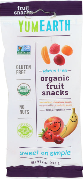 YUMMY EARTH: Organic Fruit Snack 4 Flavors, 2 oz