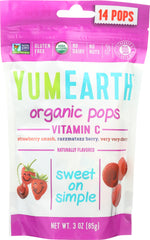 YUMMY EARTH: Organics, Organic Vitamin C Pops 14 Lollipops, 3 oz