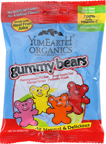 YUMEARTH: Organics Gummy Bears, 2.5 oz