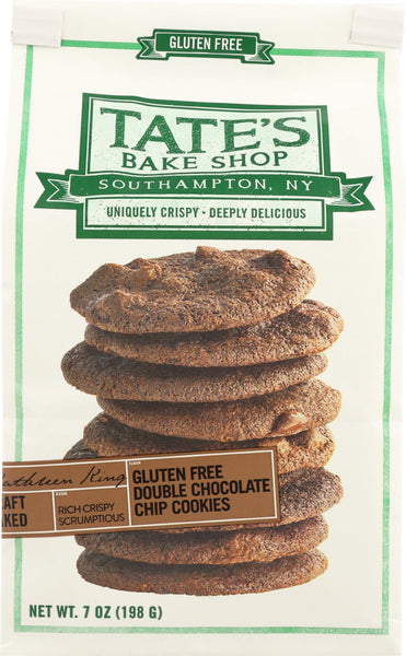 TATE'S BAKE SHOP: Gluten Free Double Chocolate Chip Cookies, 7 oz