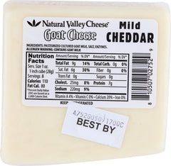 NATURAL VALLEY: Mild Cheddar Goat Cheese, 8 oz