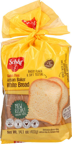 SCHAR: Gluten Free Artisan Baker White Bread, 14.1 oz