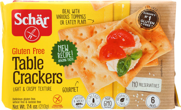 SCHAR: Table Crackers Gluten Free, 7.4 oz