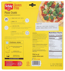 SCHAR: Pizza Crusts Single Box Gluten Free, 10.6 oz