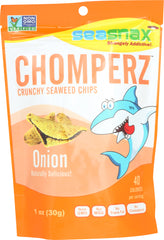 SEA SNAX: Seaweed Chips Chomperz Onion, 1 oz