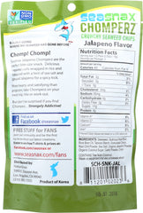 SEA SNAX: Chip Seaweed Chomperz Jalapeno, 1 oz