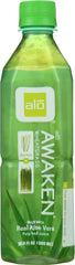 ALO: Awaken Wheatgrass Real Aloe Vera Drink, 16.9 oz