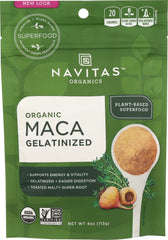 NAVITAS: Maca Powder Gelatinized Organic, 4 oz