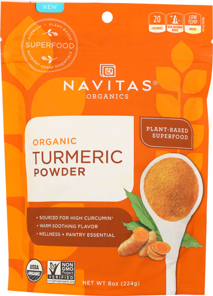 NAVITAS: Turmeric Powder Organic, 8 oz