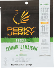 PERKY JERKY: Jerky Turkey Jamaican Style, 2.2 oz