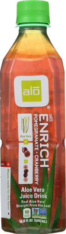 ALO: Original Aloe Drink Enrich Aloe + Pomegranate + Cranberry, 16.9 oz