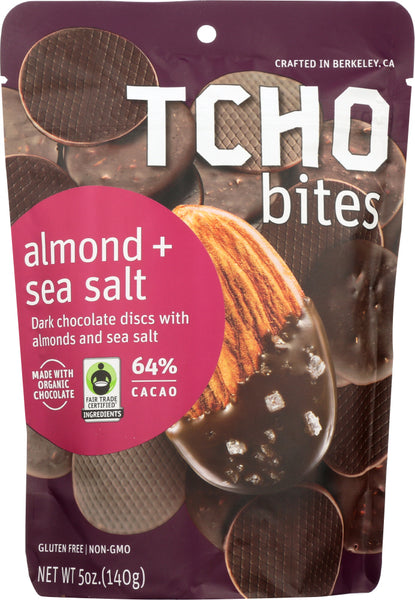 TCHO: Bites Chocolate Almond Sea Salt, 5 oz