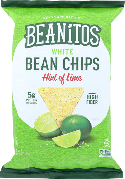 BEANITOS: Hint of Lime with Sea Salt White Bean Chips, 10 oz