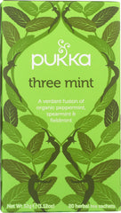 PUKKA HERBS: Three Mint Herbal Tea, 20 bg