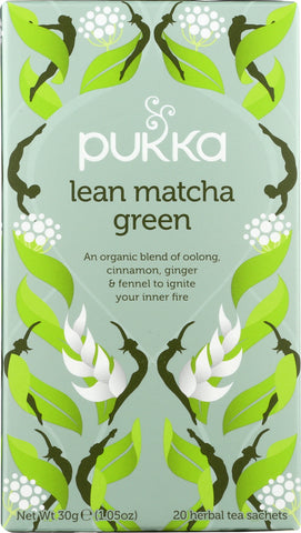 PUKKA HERBS: Tea Lean Matcha Green, 20 bags