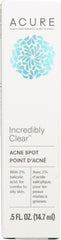 ACURE: Incredibly Clear Acne Spot, 0.5 fl oz