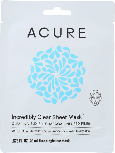 ACURE: Mask Incredibly Clear Sheet, 1 ea