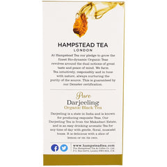 HAMPSTEAD TEA: Organic Fairtrade Darjeeling Black Tea Sachets, 20 bg