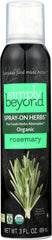 SIMPLY BEYOND: Herbs Spray On Rosemary Organic, 3 oz