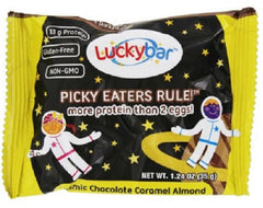 LUCKYBAR: Chocolate Bar Cosmic Caramel Almond, 1.24 oz