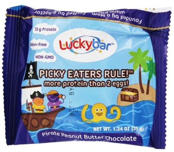 LUCKYBAR: Chocolate Bar Peanut Butter Pirate, 1.24 oz