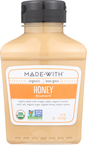 MADE WITH: Organic Mustard Honey, 9 oz
