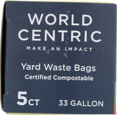 WORLD CENTRIC: 33 Gallon Compostable Bags, 5 pc
