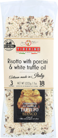 TIBERINO: Risotto with Porcini Mushrooms and White Truffle Olive Oil, 7 oz