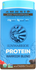 SUNWARRIOR: Warrior Blend Protein Powder Chocolate, 750 gm