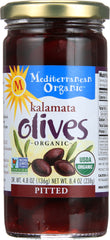 MEDITERRANEAN ORGANICS: Organic Pitted Kalamata Olives, 8.1 Oz