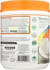 GROWING NATURALS: Organic Raw Rice Protein Original, 16.2 oz