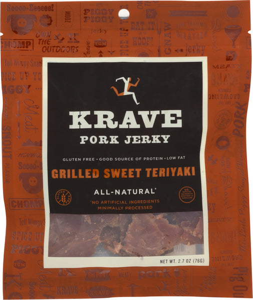 KRAVE: Pork Jerky Grilled Sweet Teriyaki 2.7 Oz
