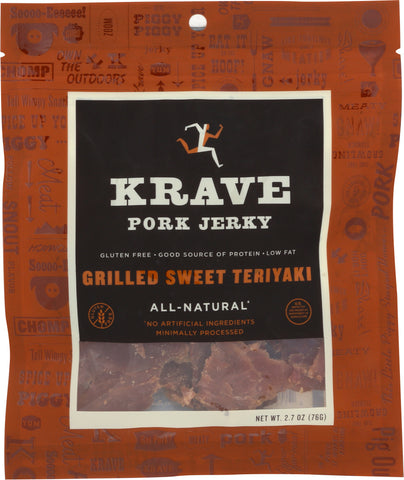 KRAVE: Pork Jerky Grilled Sweet Teriyaki 2.7 Oz