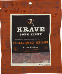 KRAVE: Pork Jerky Grilled Sweet Teriyaki 2.7 Oz